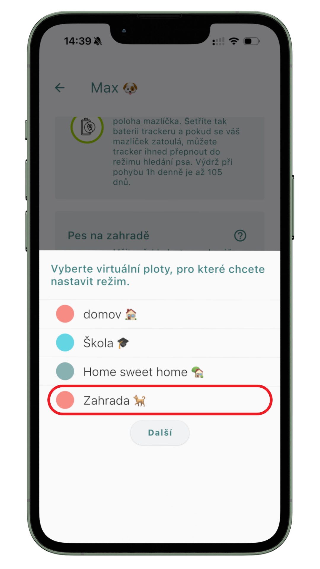 Volba virtuálního plotu